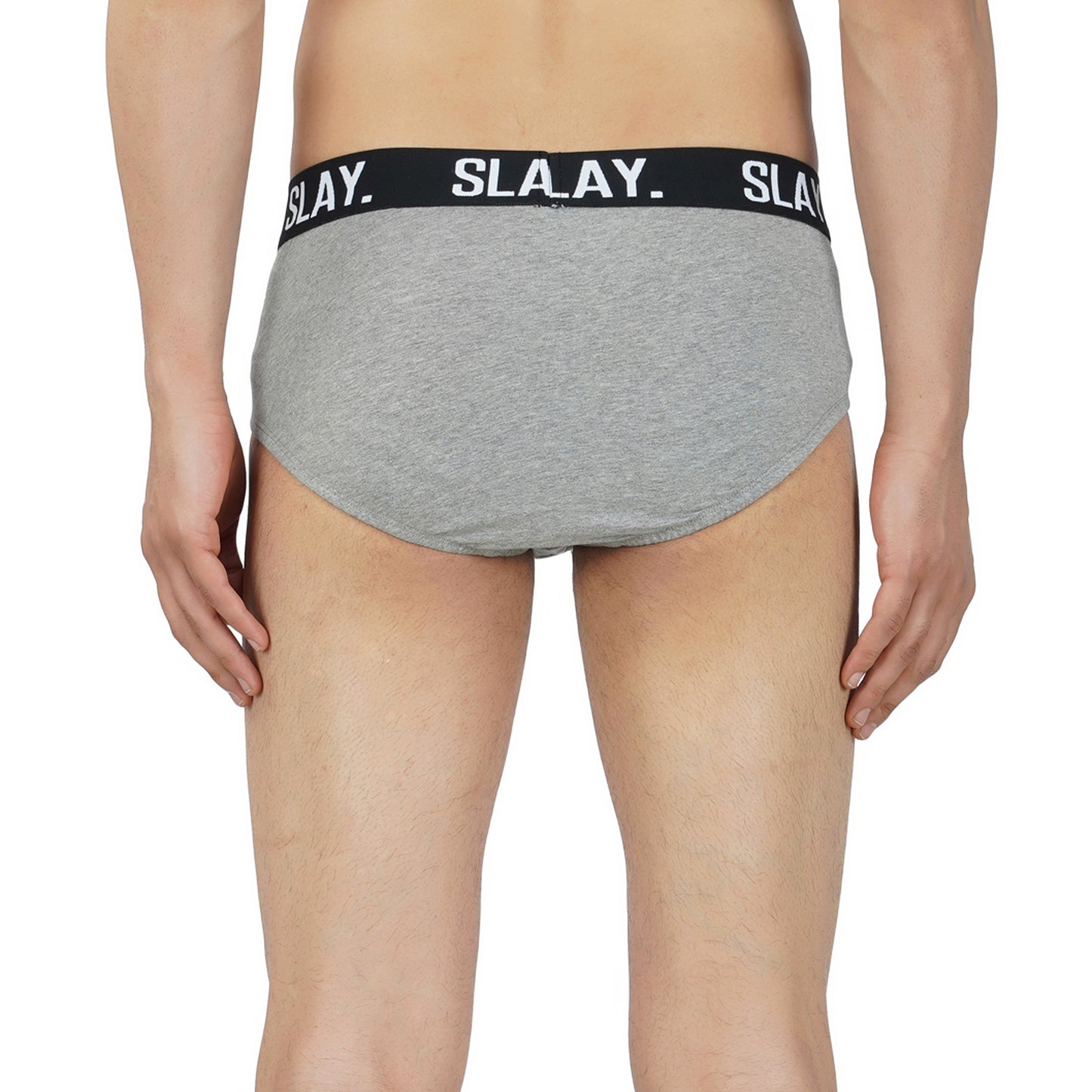 SLAY. Men's Grey Underwear Cotton Briefs