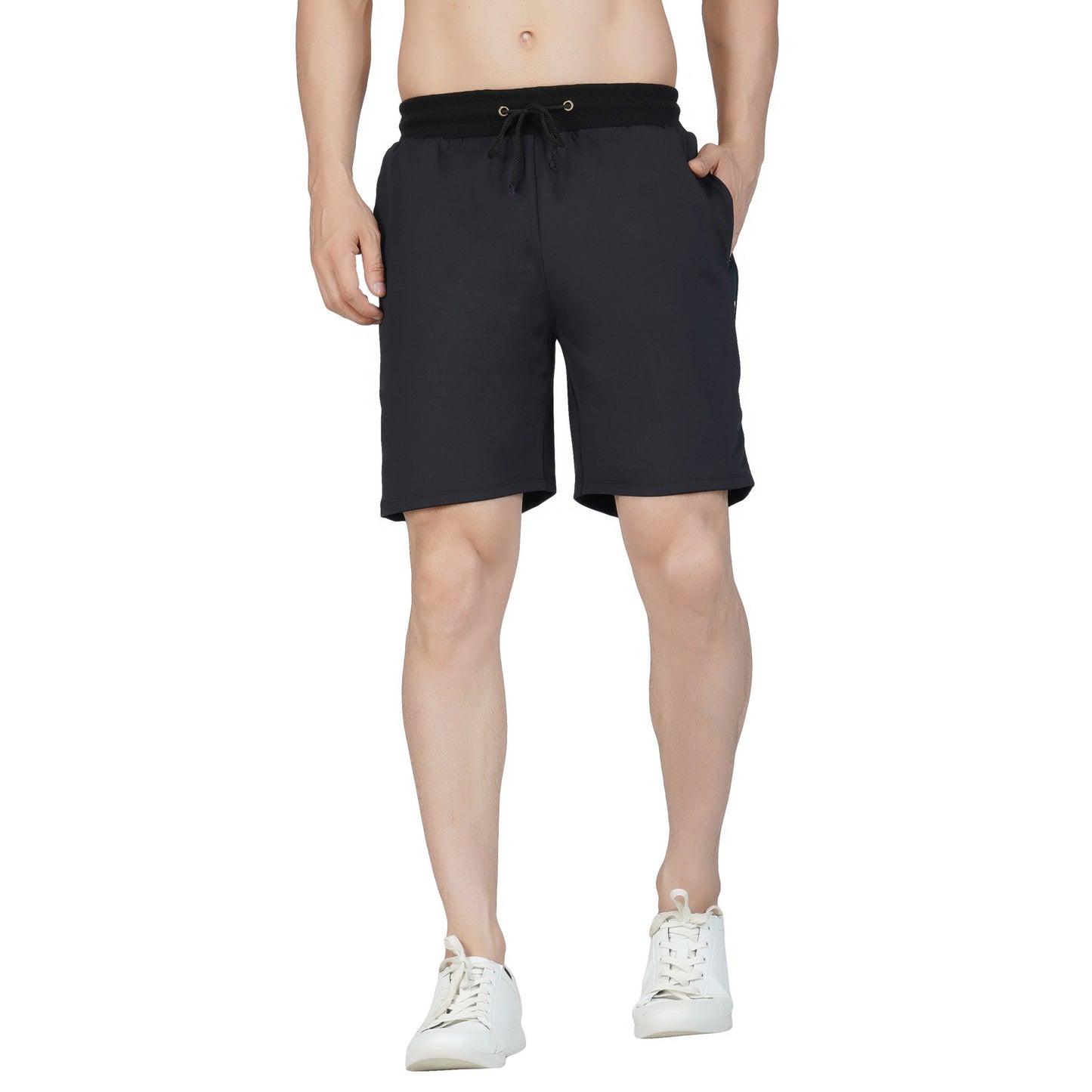 SLAY. Men's Activewear Black Gym Vest & Shorts Co-ord Set (4 way Stretch Fabric)
