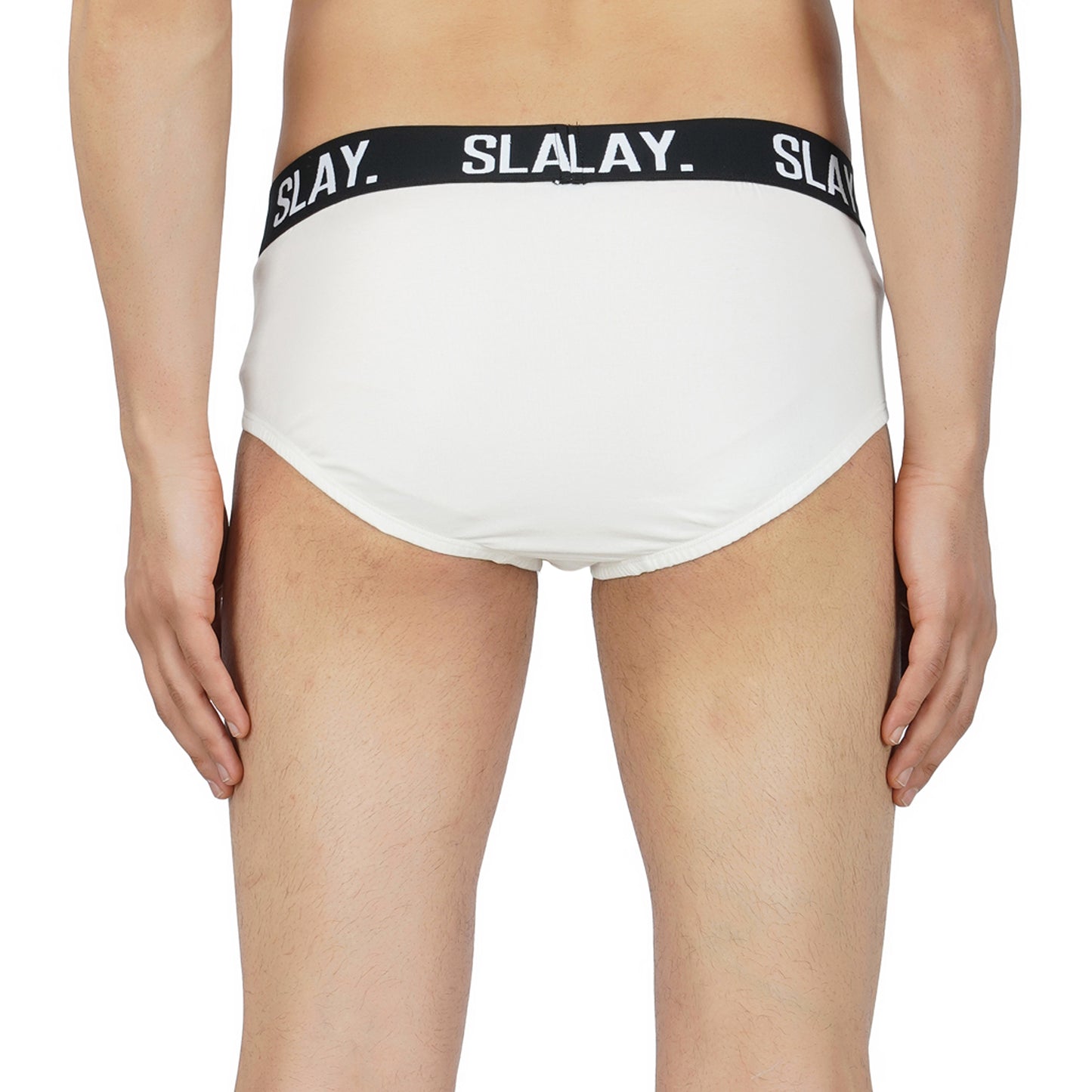 SLAY. Men's White Underwear Cotton Briefs