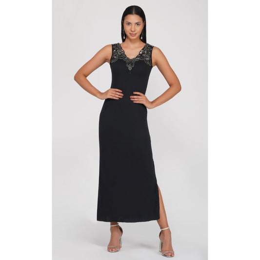 SLAY. Beaded Knit Gown