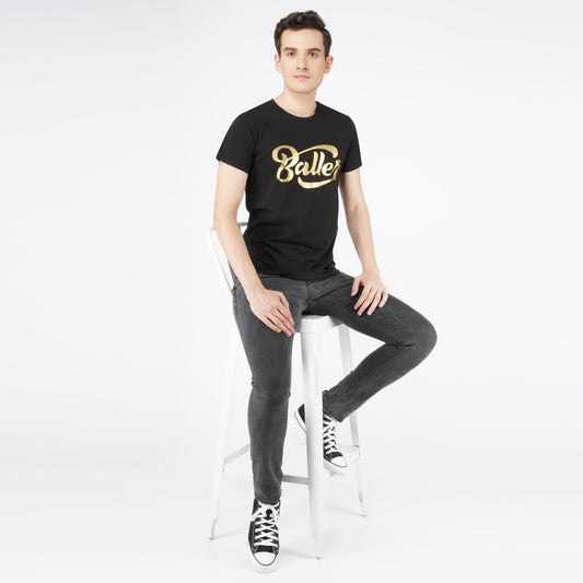 SLAY. Men's BALLER Edition Gold Foil Printed T-shirt-clothing-to-slay.myshopify.com-T-Shirt