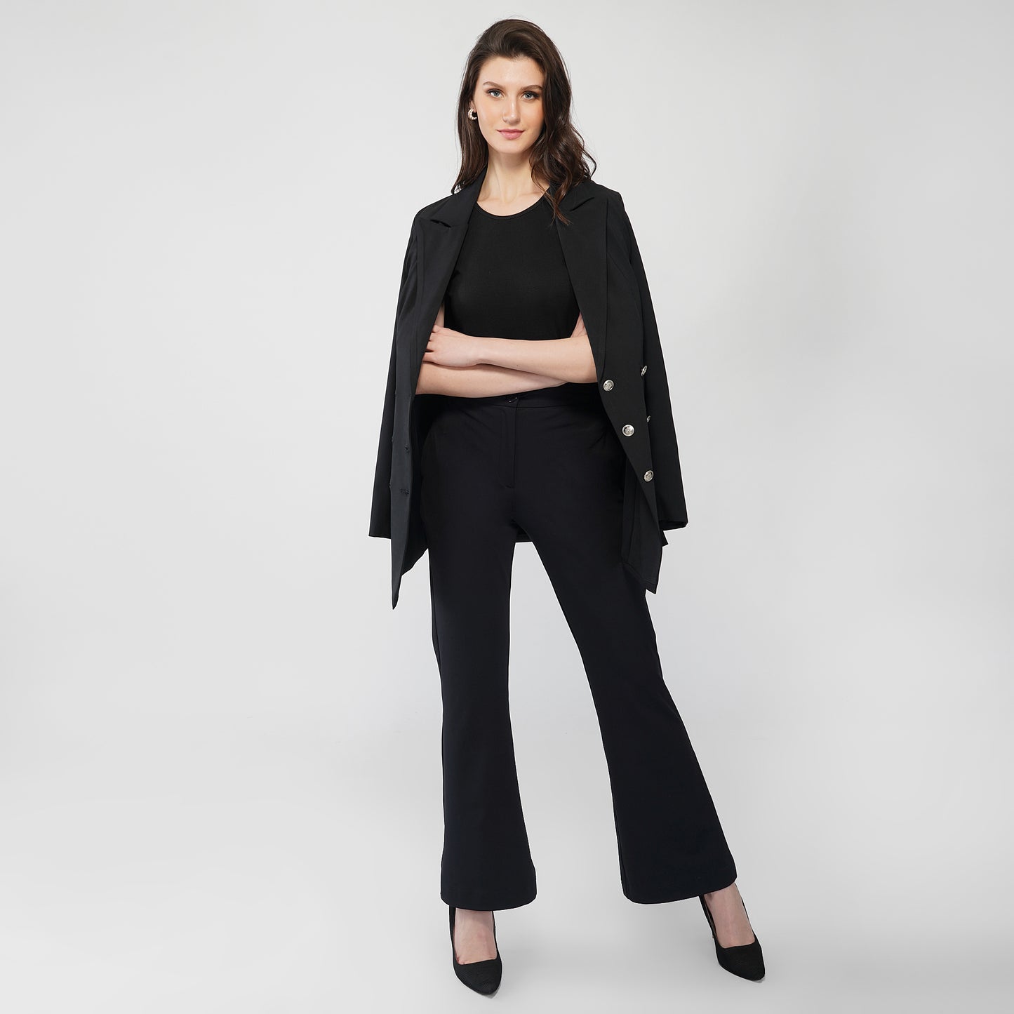 SLAY. Women's Black Tuxedo Blazer Pant Coord Set-clothing-to-slay.myshopify.com-Blazer Pant Coord Set