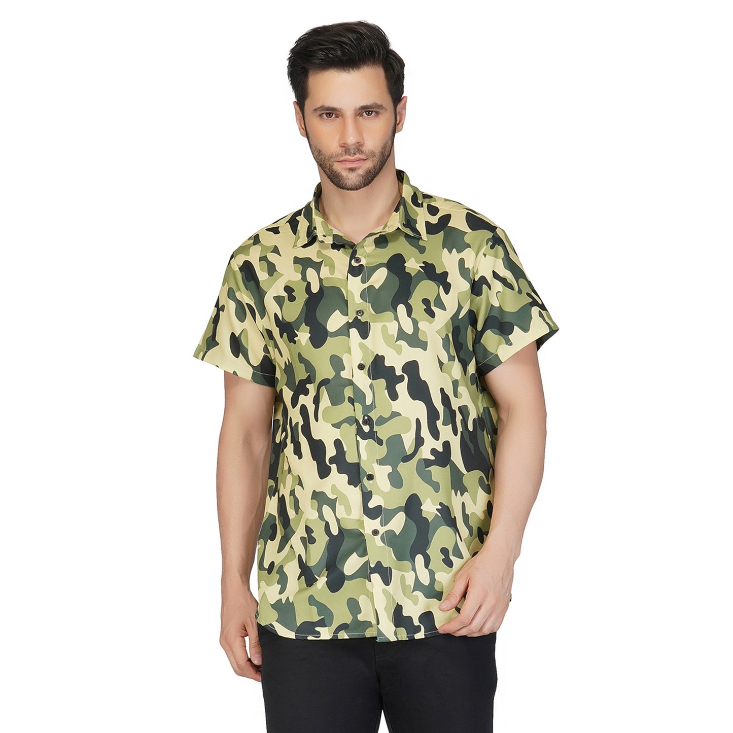 SLAY. Men's Camouflage Print Designer Shirt