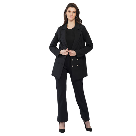 SLAY. Women's Black Tuxedo Blazer Pant Coord Set-clothing-to-slay.myshopify.com-Blazer Pant Coord Set