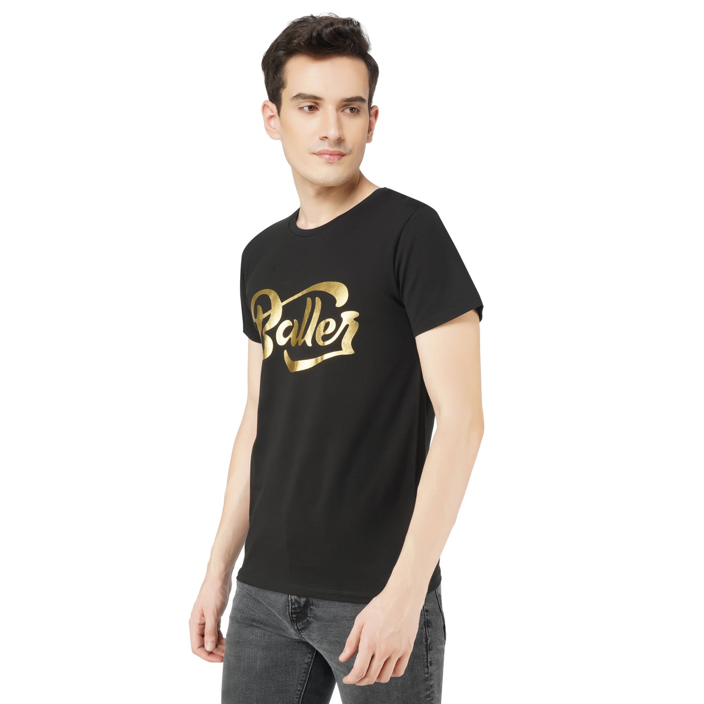 SLAY. Men's BALLER Edition Gold Foil Printed T-shirt-clothing-to-slay.myshopify.com-T-Shirt