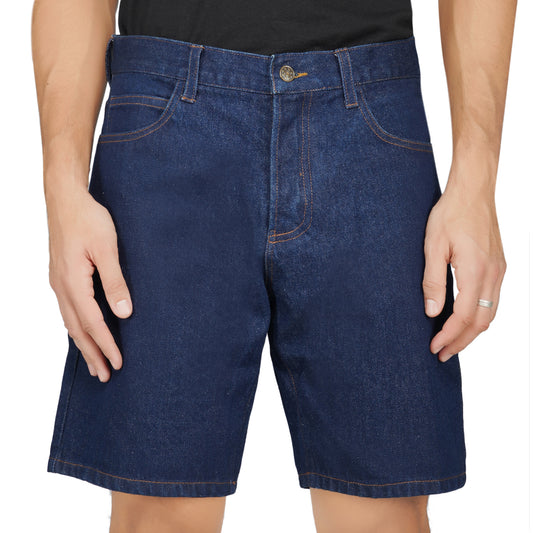 SLAY. Men's Navy Blue Washed Button-Down Denim Shorts-clothing-to-slay.myshopify.com-Denim Shorts