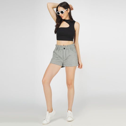 SLAY. Women's Sleeveless Casual Asymmetric Crop Top-clothing-to-slay.myshopify.com-Crop Top
