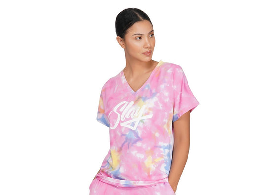 SLAY. Women's Pink Tie Dye T Shirt-clothing-to-slay.myshopify.com-Tracksuit