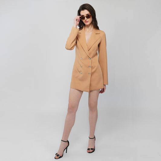 SLAY. Women's Beige Blazer Dress-clothing-to-slay.myshopify.com-Blazer Dress