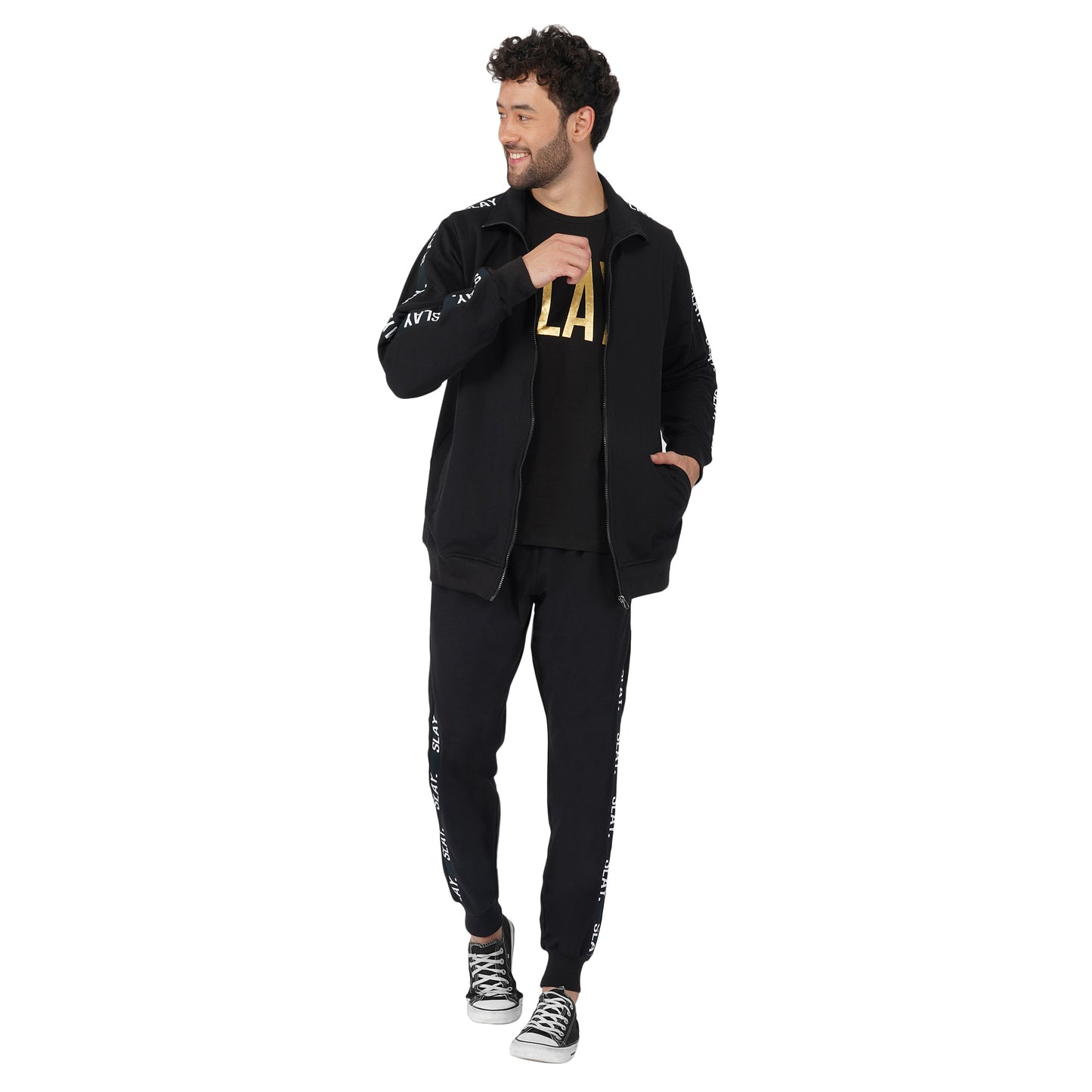 SLAY. Classic Men's Limited Edition Black Tracksuit-clothing-to-slay.myshopify.com-Tracksuit