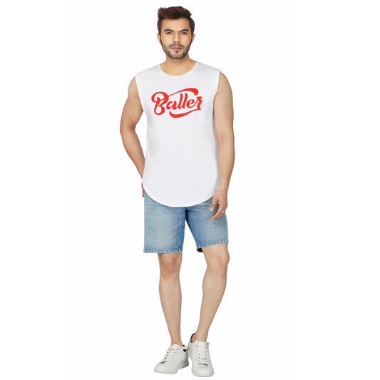 SLAY. Men's BALLER Edition Printed Sleeveless Dropcut T-shirt-clothing-to-slay.myshopify.com-Sleeveless Dropcut T-shirt
