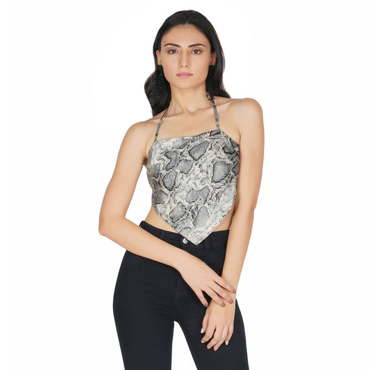 SLAY. Women's Animal Print Scarf Tube Top-clothing-to-slay.myshopify.com-Scarf top