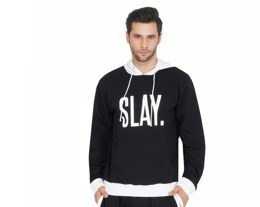 SLAY. Classic Men's Black & White Hoodie-clothing-to-slay.myshopify.com-Hoodie