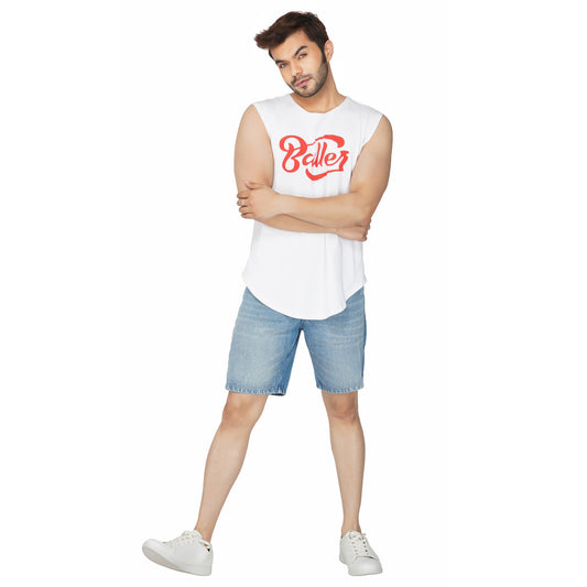 SLAY. Men's BALLER Edition Printed Sleeveless Dropcut T-shirt-clothing-to-slay.myshopify.com-Vest