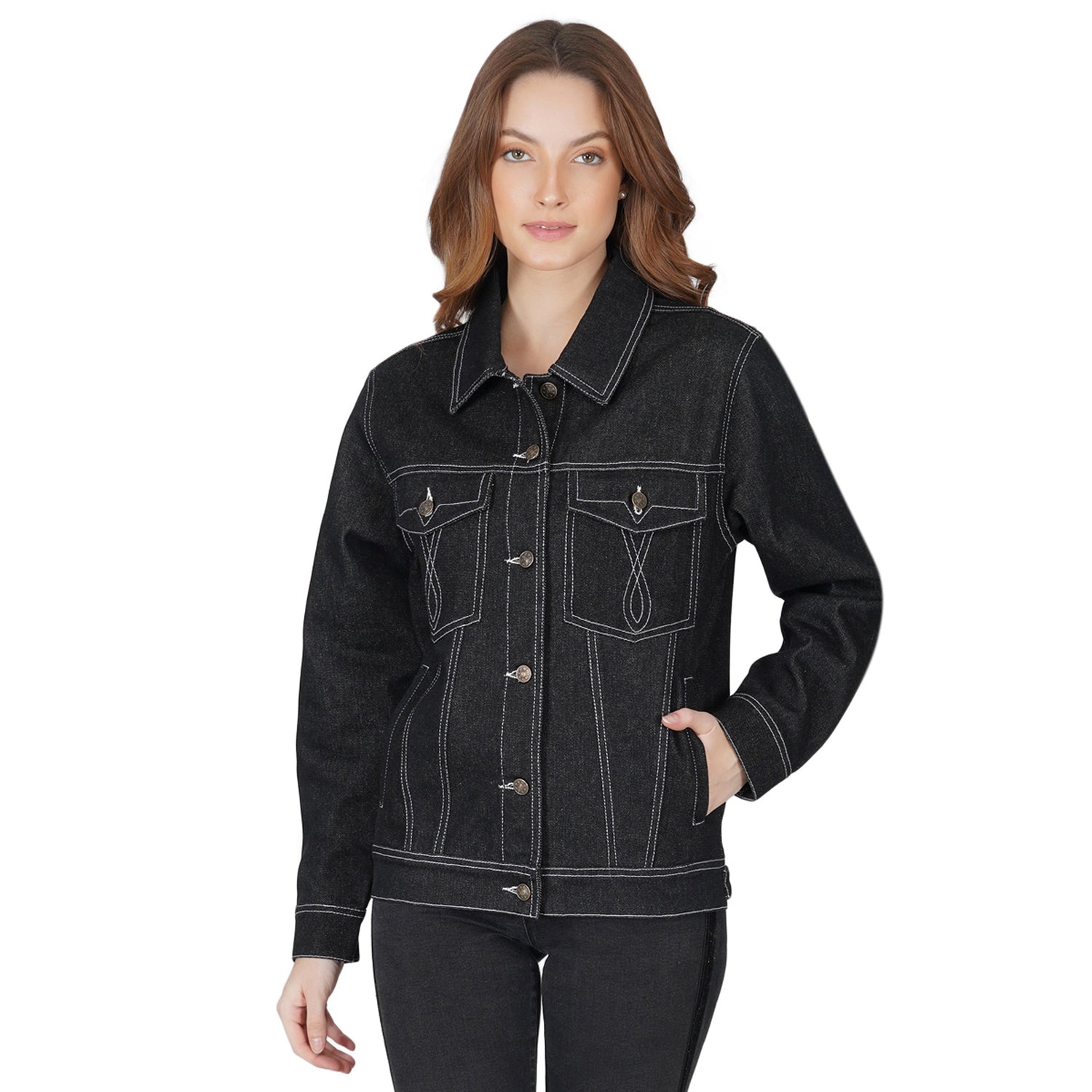 Details 169+ cheap black denim jacket womens super hot