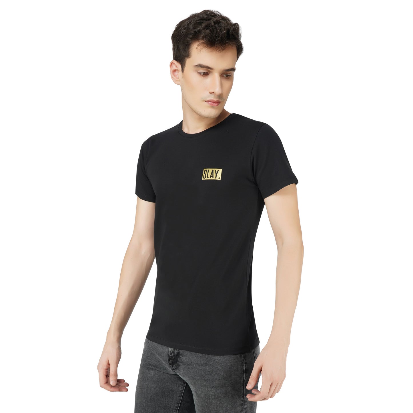 SLAY. Classic Men's Limited Edition Gold Foil Printed T-shirt-clothing-to-slay.myshopify.com-Tshirt