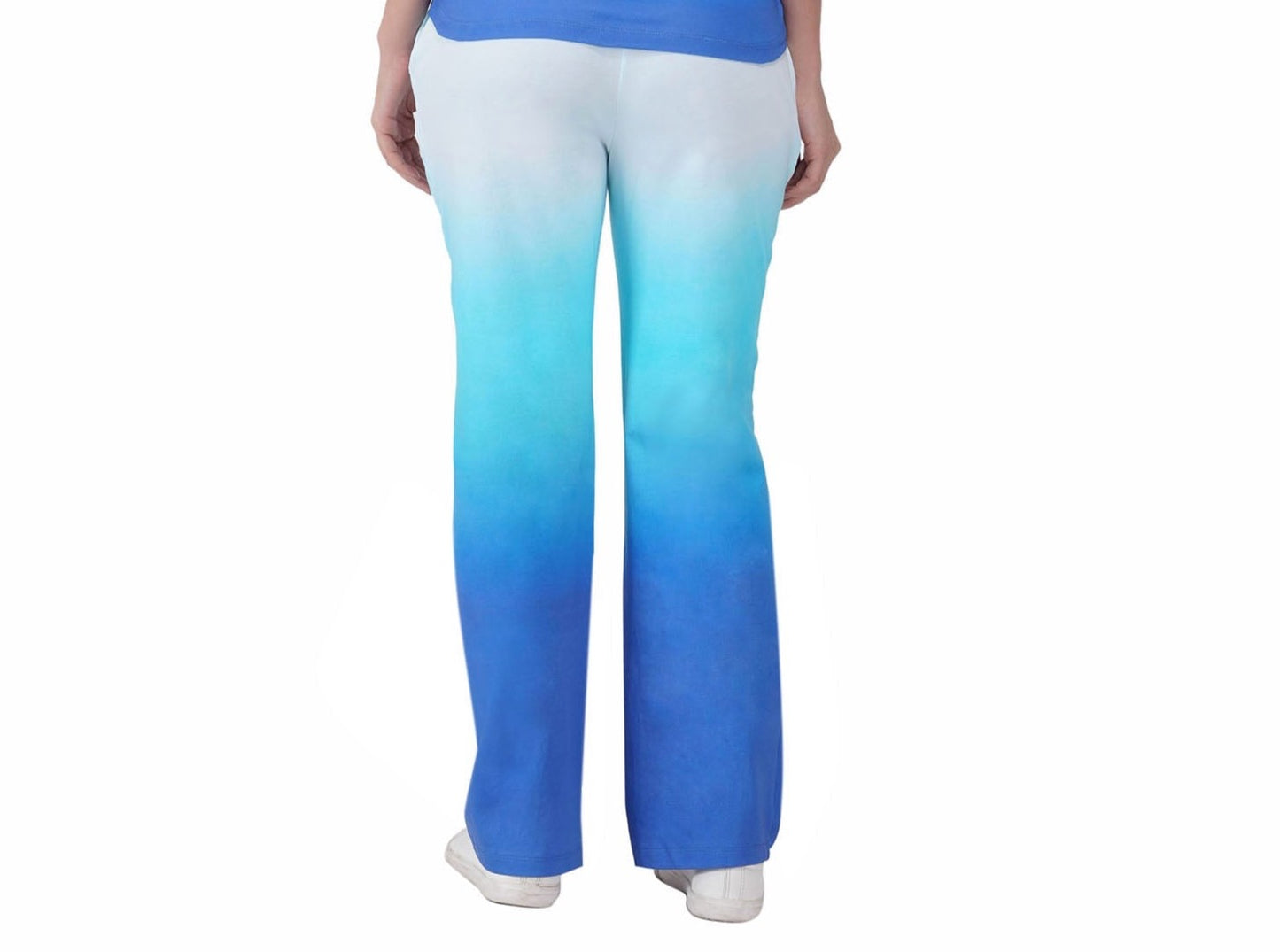 SLAY. Women's White to Blue Ombre Pants