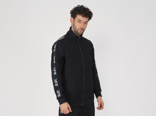 SLAY. Classic Men's Limited Edition Black Bomber Jacket-clothing-to-slay.myshopify.com-Tracksuit
