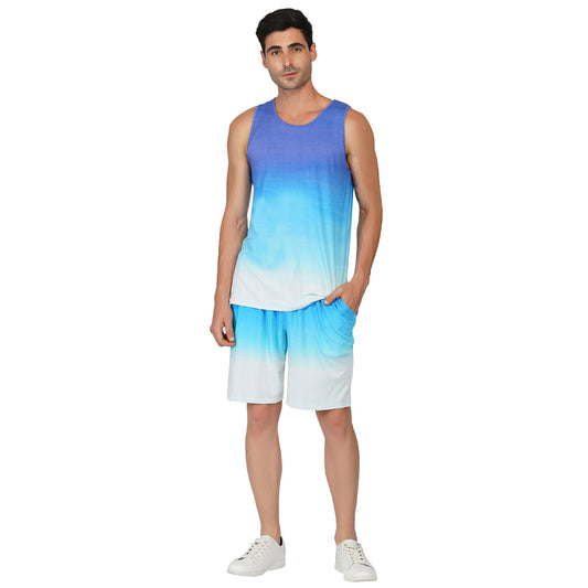 SLAY. Men's Blue to White Ombre Vest