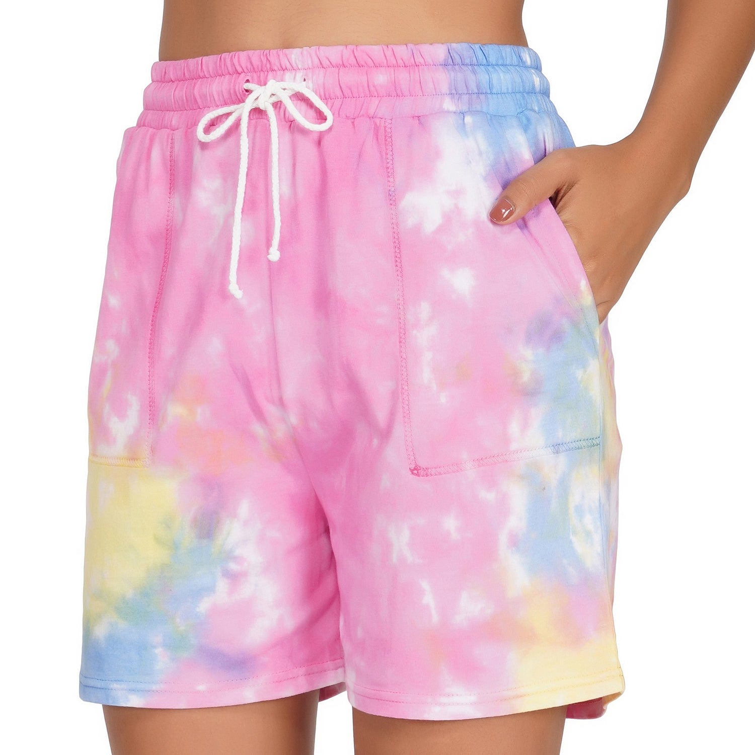 SLAY. Women's Pink Tie Dye Shorts-clothing-to-slay.myshopify.com-Shorts