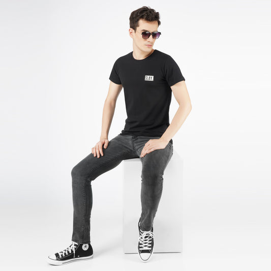 SLAY. Men's Basic Plain Black T shirt-clothing-to-slay.myshopify.com-T-Shirt