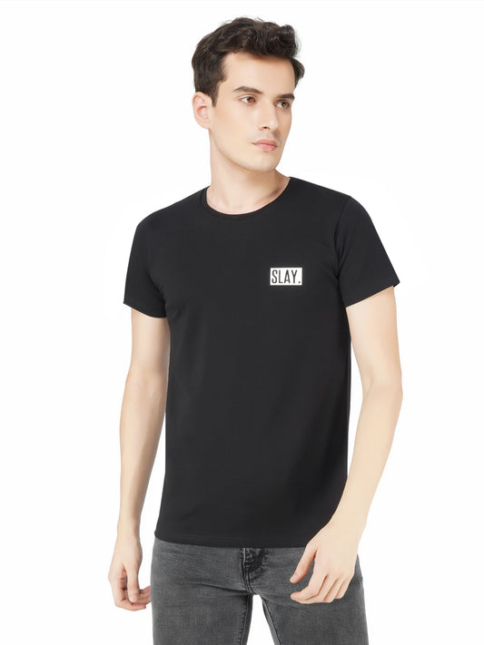 SLAY. Men's Basic Plain Black T shirt-clothing-to-slay.myshopify.com-T-Shirt