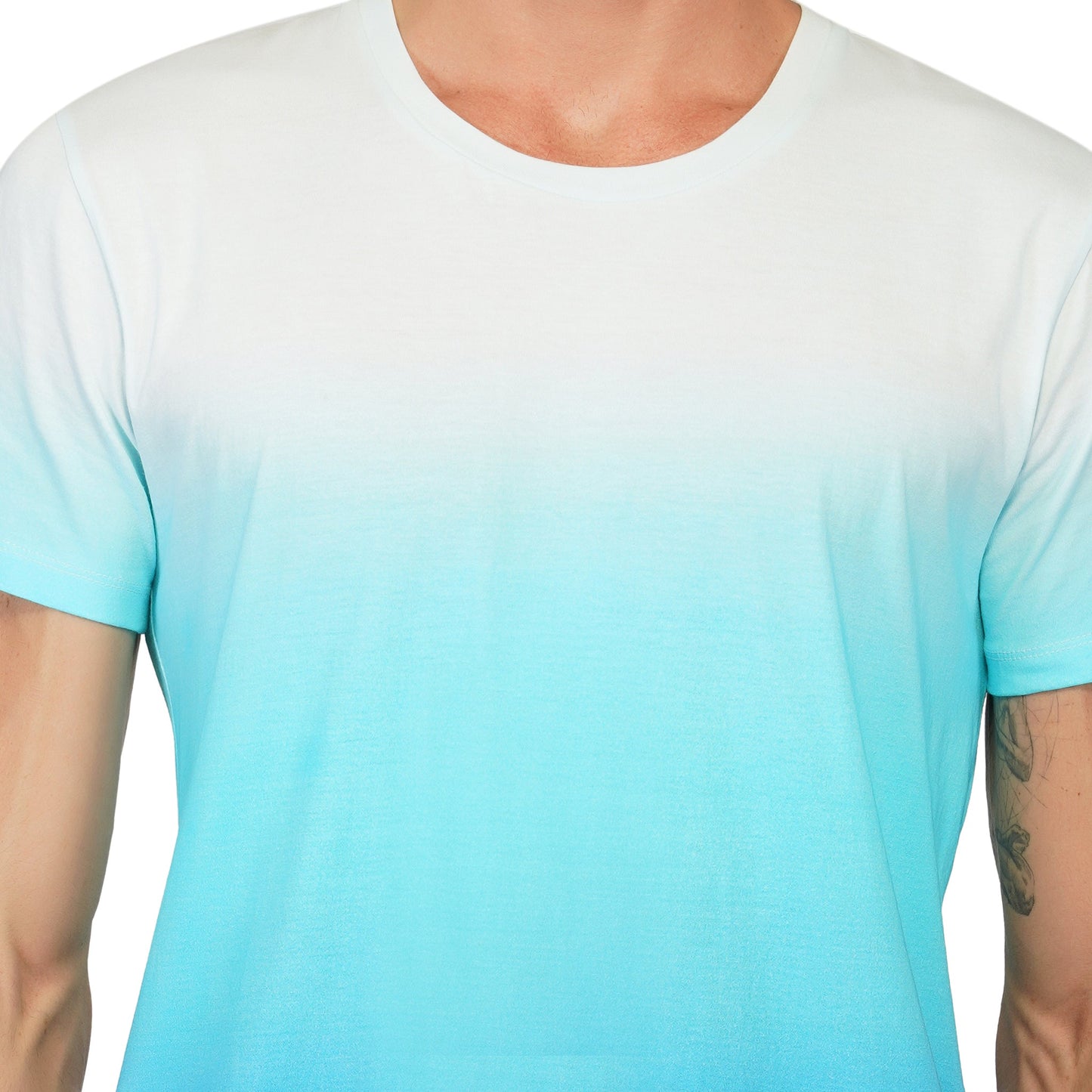 SLAY. Men's White to Blue Ombre T Shirt
