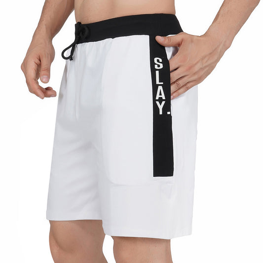 SLAY. Men's White Shorts-clothing-to-slay.myshopify.com-Men's Shorts
