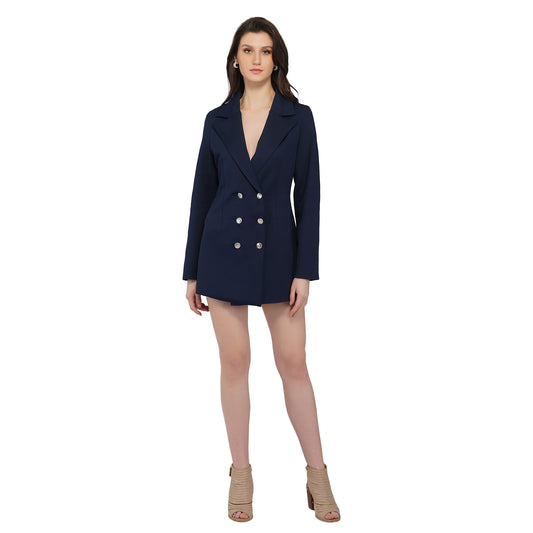 SLAY. Women's Navy Blue Blazer Dress-clothing-to-slay.myshopify.com-Blazer Dress