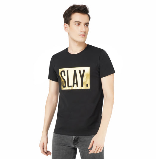 SLAY. Classic Men's Premium Limited Edition Gold Foil Printed T-shirt-clothing-to-slay.myshopify.com-T-Shirt