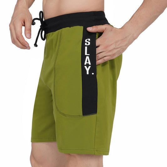 SLAY. Men's Olive Green Shorts-clothing-to-slay.myshopify.com-Men's Shorts