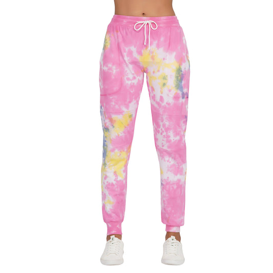 SLAY. Women's Pink Tie Dye Joggers-clothing-to-slay.myshopify.com-Tracksuit