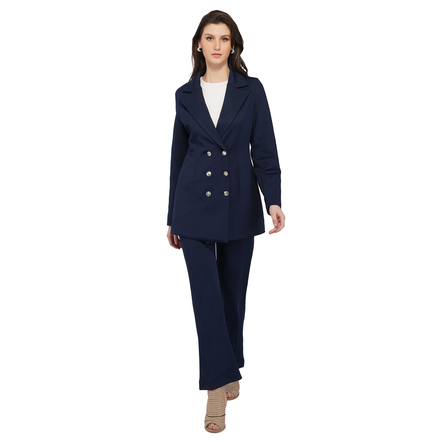 Powerful Women's Royal blue blazer with straight pants (Set) – The Ambition  Collective