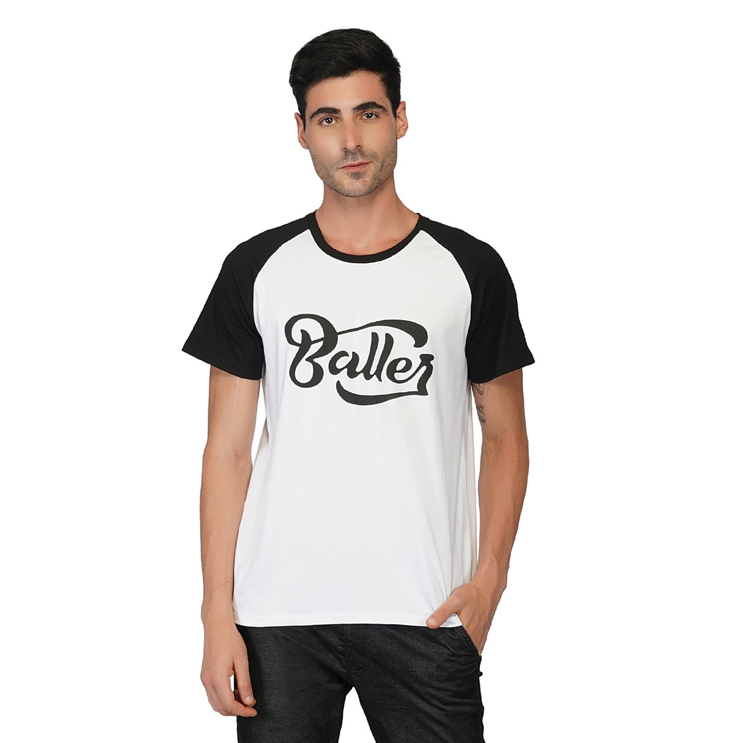 SLAY. Men's BALLER Edition Colorblock Printed T-shirt