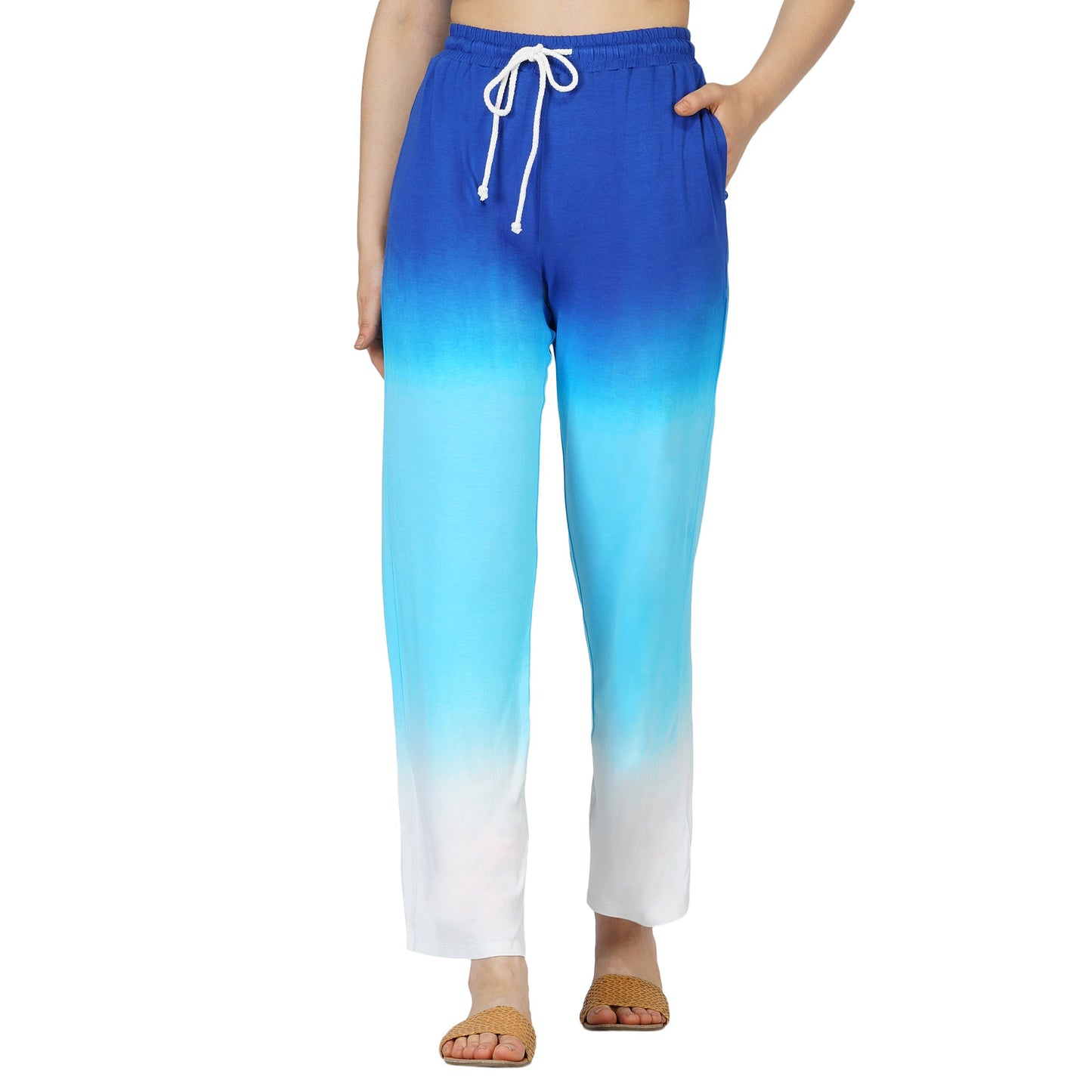SLAY. Women's Blue to White Ombre Pants