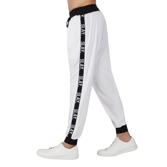 SLAY. Classic Men's Limited Edition White Joggers-clothing-to-slay.myshopify.com-Tracksuit