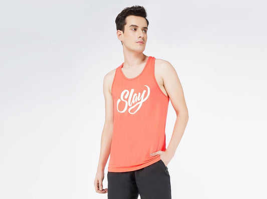 SLAY. Sport Men's Neon Pink Printed Vest-clothing-to-slay.myshopify.com-T-Shirt