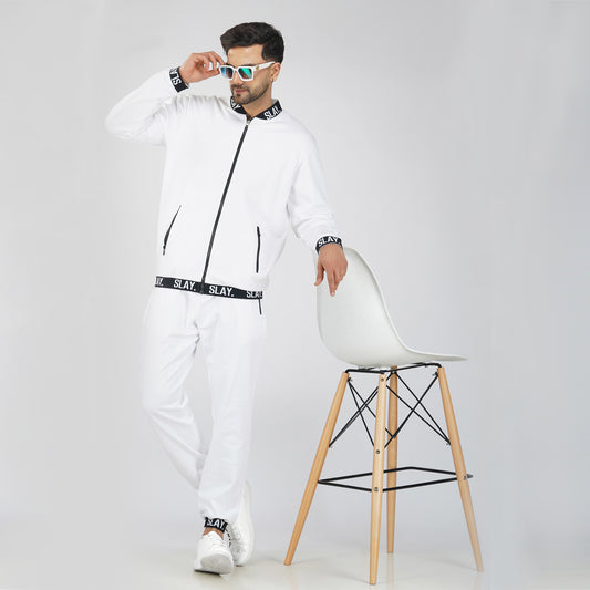SLAY. Classic Men's Limited Edition White Tracksuit