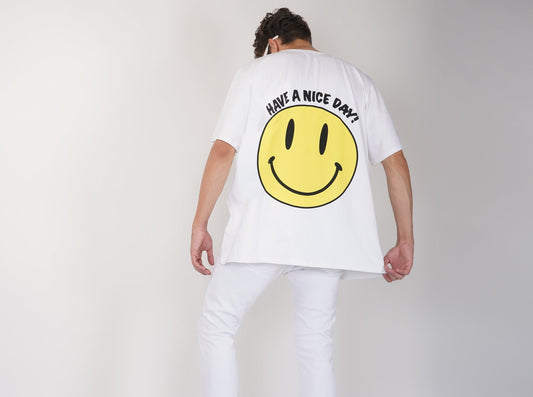 SLAY. Men's Have a Nice Day Oversized Drop Shoulder T shirt