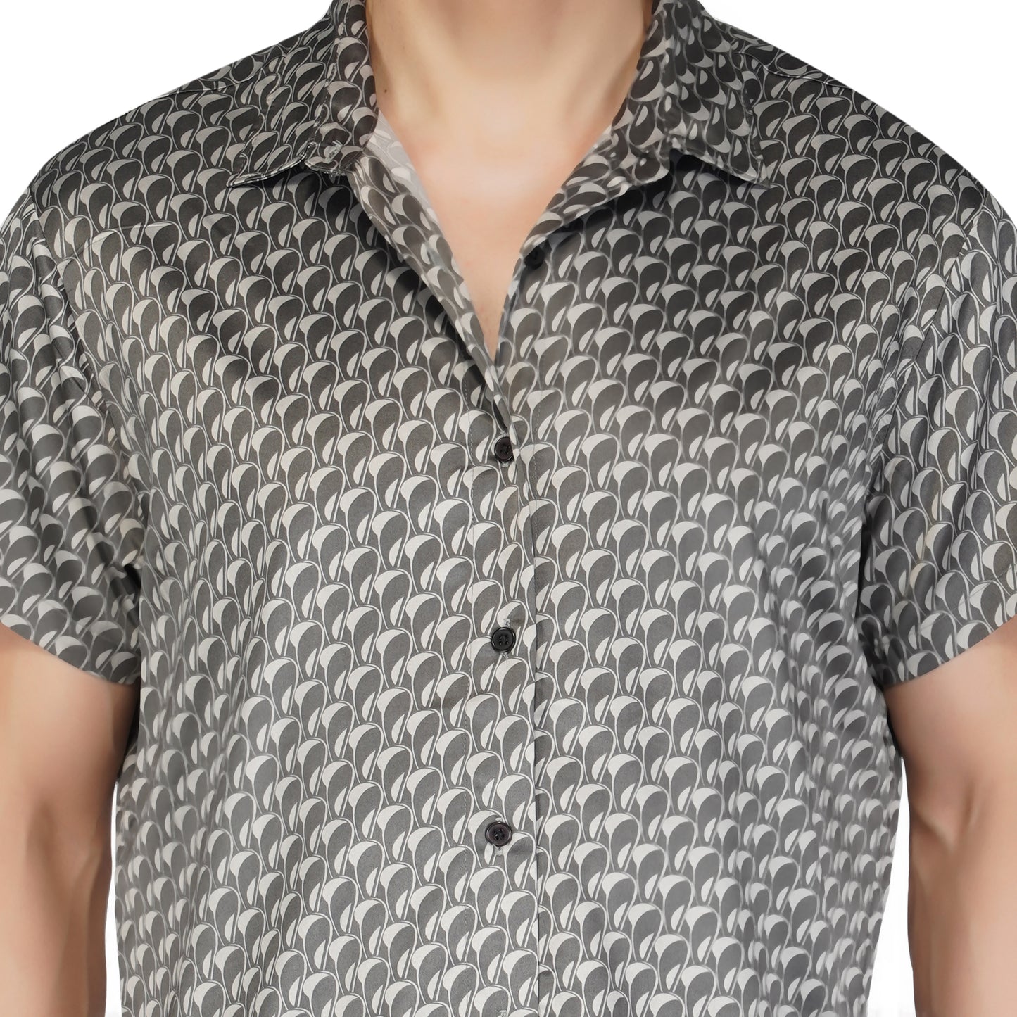 SLAY. Men's Fish Eye Pattern Designer Shirt