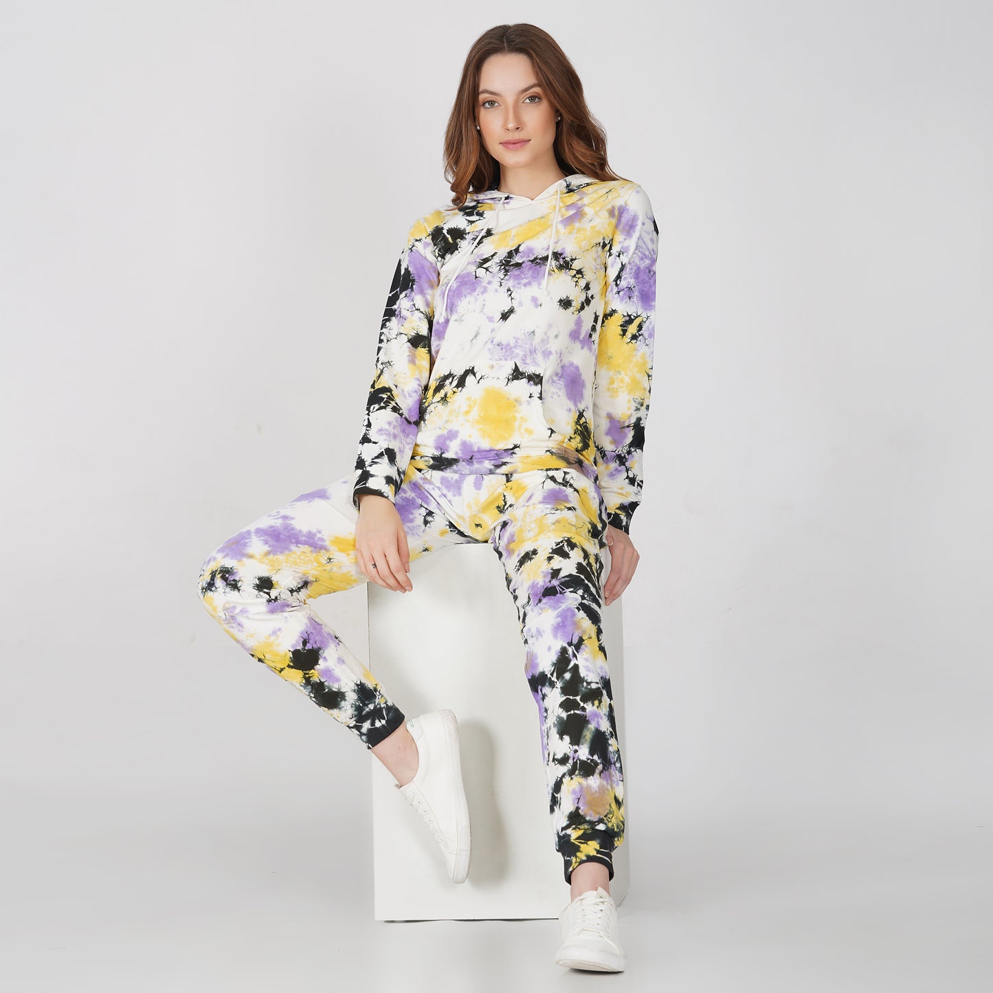 SLAY. Sport Women's Tie Dye Hoodie & Joggers Co ord Set-clothing-to-slay.myshopify.com-Tracksuit