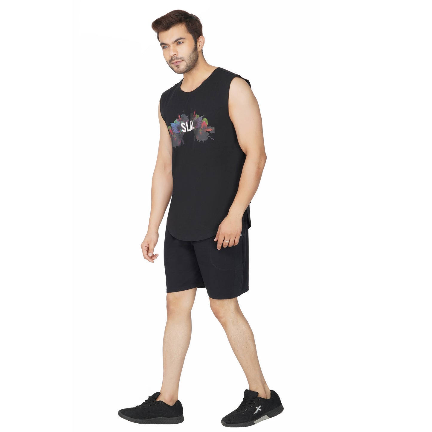 SLAY. Men's Black Shorts-clothing-to-slay.myshopify.com-Men's Shorts