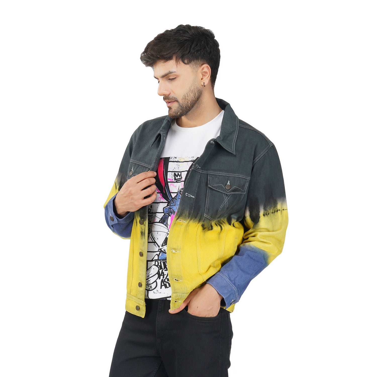 Mens Solid Denim Jacket With L Studded Letter Pablo Design Spring Jeans  Coat For Men In Single Breasted Sizes S XXXL From Lrhtws, $59.26 |  DHgate.Com