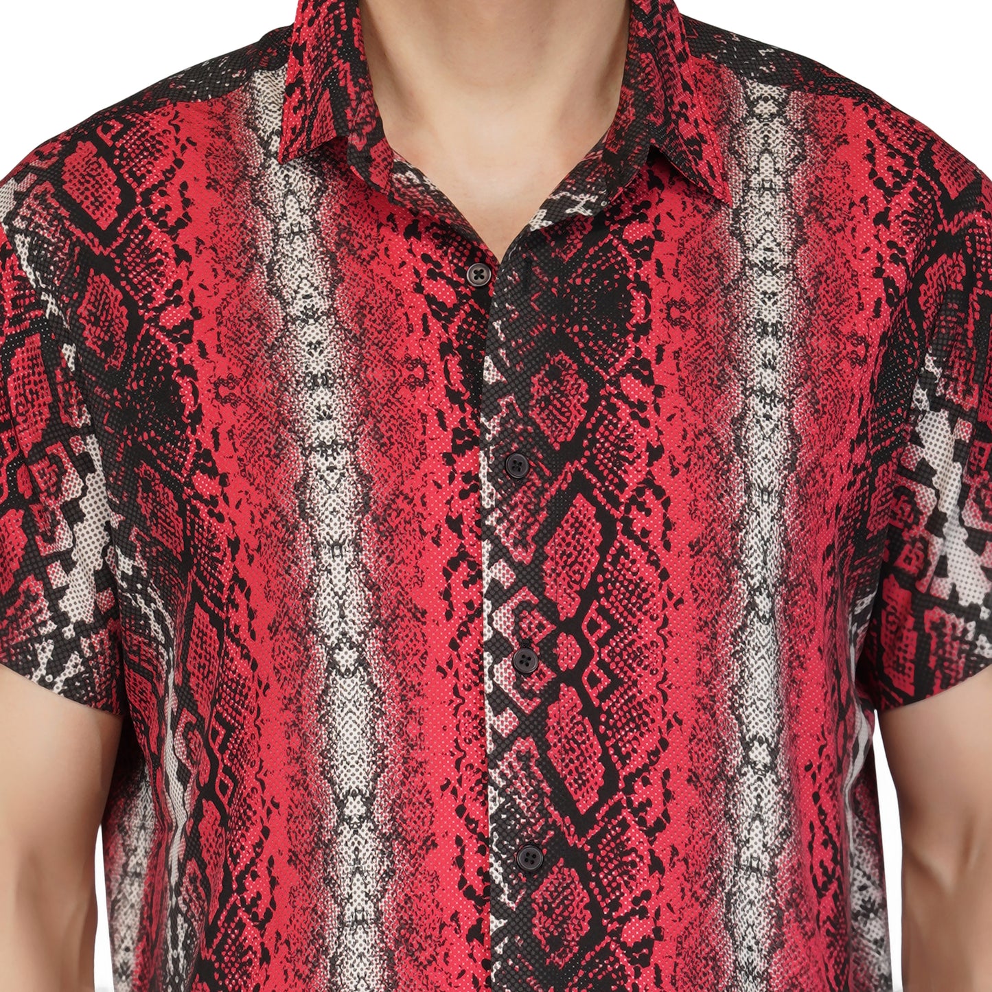 SLAY. Men's Animal Tie-Dye Snake Print Designer Shirt