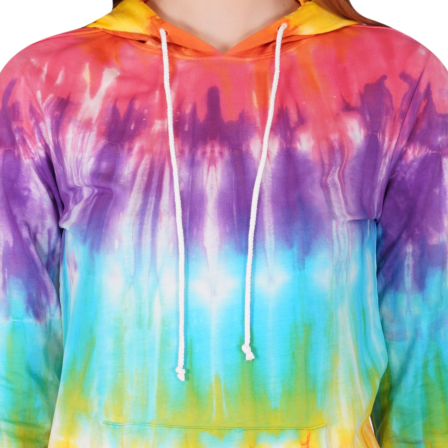Rainbow tie-dye hoodie