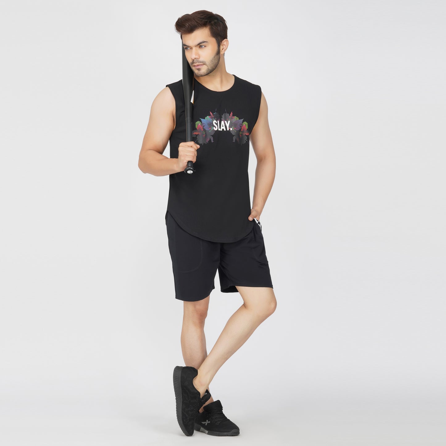SLAY. Men's Black Shorts-clothing-to-slay.myshopify.com-Men's Shorts