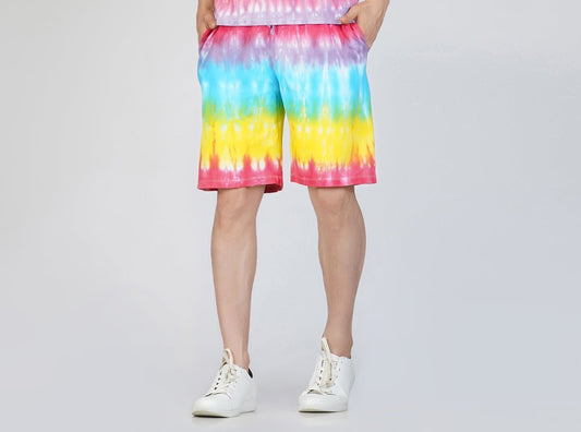 SLAY. Men's Rainbow Tie Dye Shorts