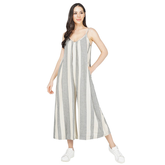 SLAY. Women's Yarn Dyed Striped Jumpsuit-clothing-to-slay.myshopify.com-Jumpsuit