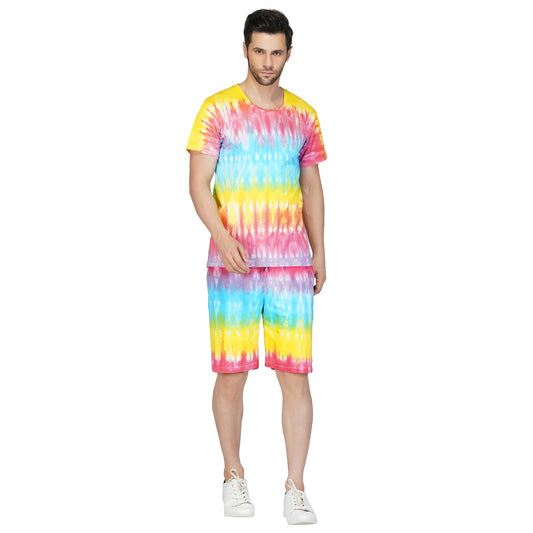 SLAY. Men's Rainbow Tie Dye T shirt