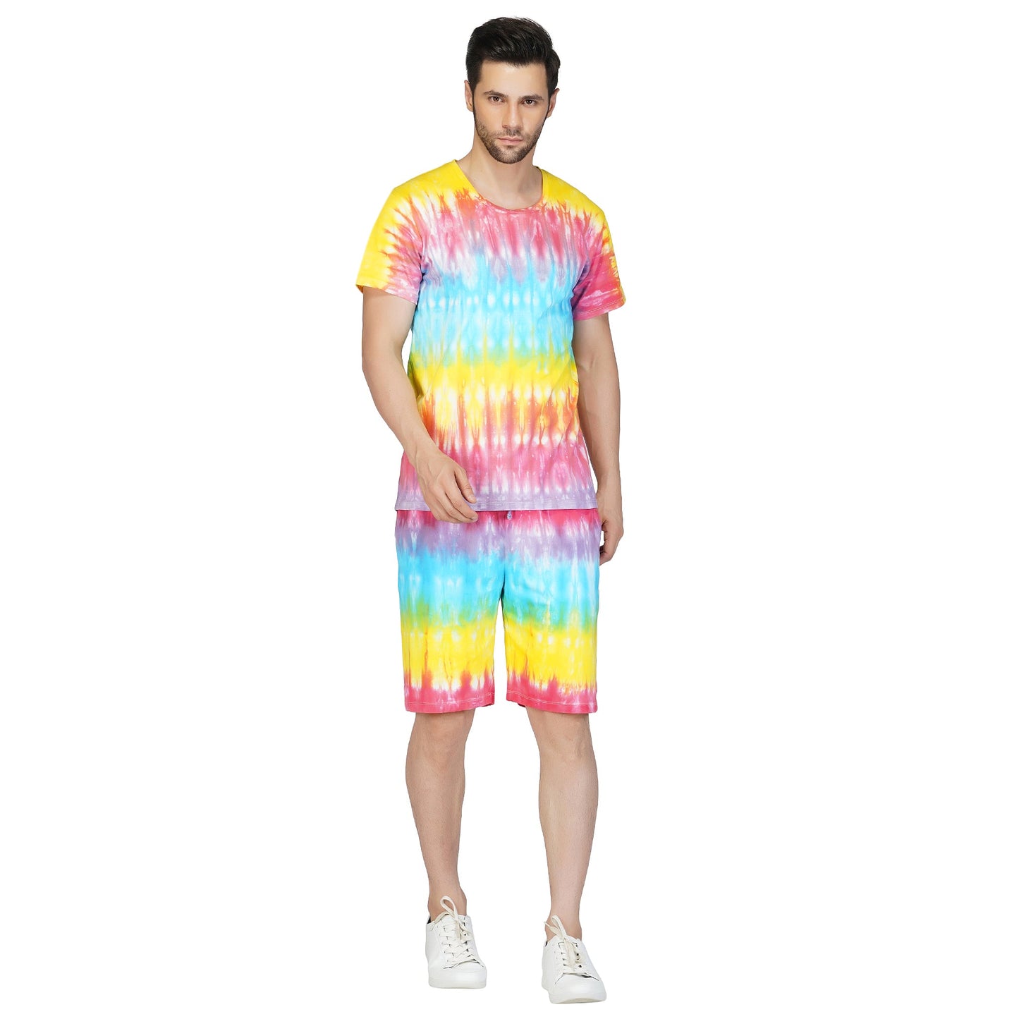 SLAY. Men's Rainbow Tie Dye Shorts